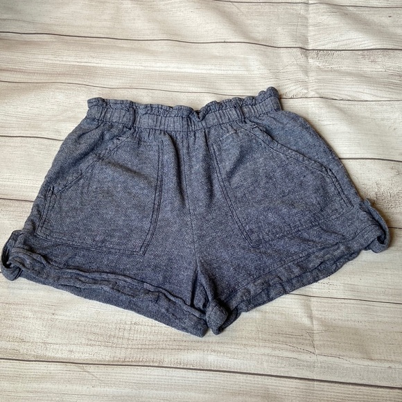 🦄 Time and Tru Heather Blue Paper Bag Shorts Small - Picture 10 of 10